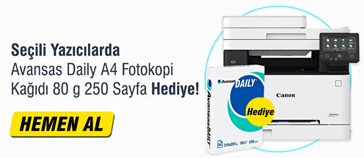 Yazıcı Alana Fotokopi Kağıdı HEDİYE!